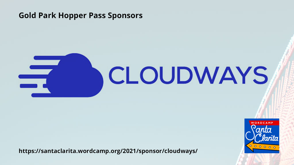 WordCampSCV's tweet image. THANKS AGAIN &amp;amp; SEE YOU NEXT YEAR: A final thank you to @Cloudways for making last weekend&apos;s WordCamp Santa Clarita 2021 a rousing success.  #WCSCV @WordPressSCV @WordPressSCV