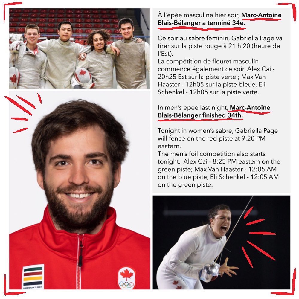 Yesterday’s results and today’s schedule — streaming link in bio!

Résultats d'hier et programme d'aujourd'hui - lien de diffusion en bio!