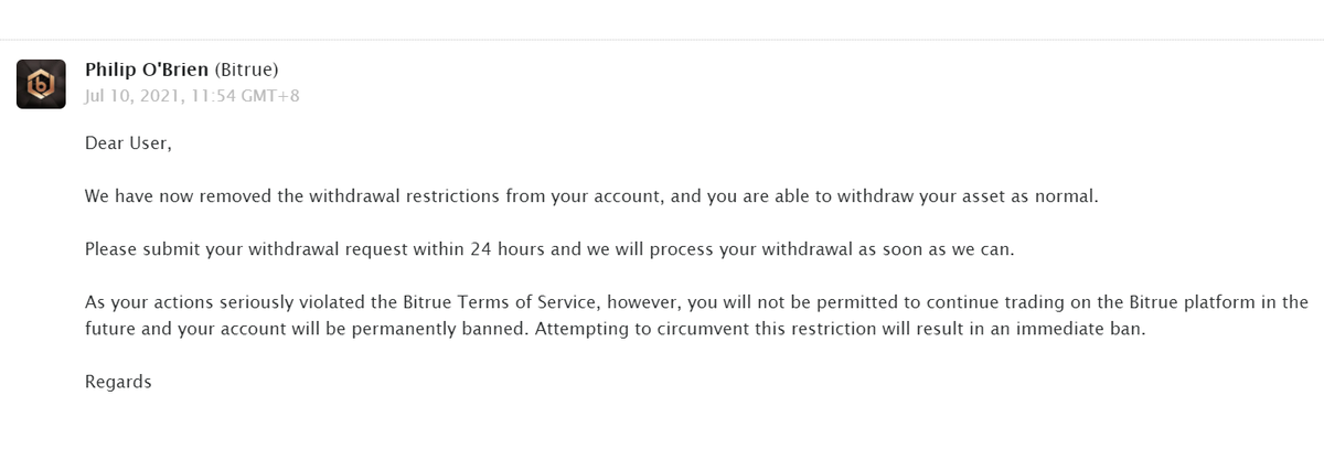 LadyGag77829094's tweet photo. @BitrueOfficial @OccamFi @Cardano Now they're supposedly offering me to take off what's left). Is that fair? And for all that, withdrawing and cancelling orders is impossible). This is a fraudulent exchange. Ticket 126664
#Bitrue #BitrueProblem #scam #scammer #CryptoNews #cryptocurrency #Crypto #scam2021 https://t.co/74J1Xfa2h8