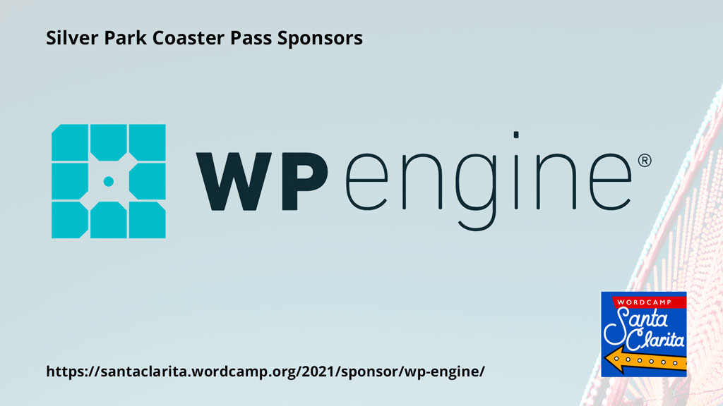 WordCampSCV's tweet image. THANKS AGAIN &amp;amp; SEE YOU NEXT YEAR: A final thank you to @wpengine for making last weekend&apos;s WordCamp Santa Clarita 2021 a rousing success.  #WCSCV @WordPressSCV