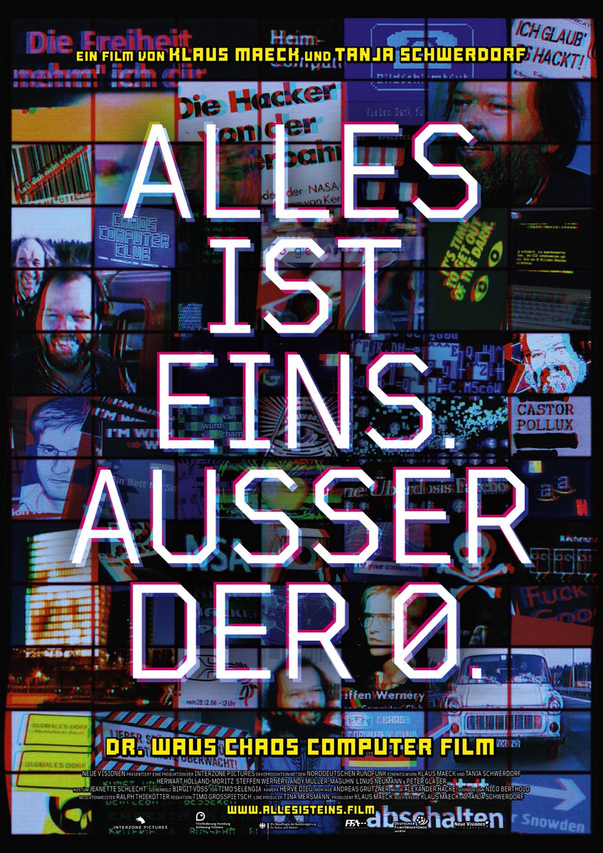 b4ckspace's tweet photo. Das Lichtspiel Kino wird am Donnerstag (29.7.) den Dokumentarfilm "ALLES IST EINS. AUSSER DER 0." über Wau Holland zeigen. Kurz vorher wird eins unserer Mitglieder den backspace und CCC vorstellen, da wir in die Fußstapfen von Wau treten. Infos: https://t.co/Jt485YsFye https://t.co/opgbaqJe1y