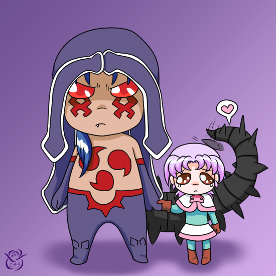 benit149's tweet photo. Mini-Cu and Mini-Co #FGO #FateGrandOrder #Mini_Cu #originalcharacters #connla #chibi #cute https://t.co/VAr5OU8Xt3