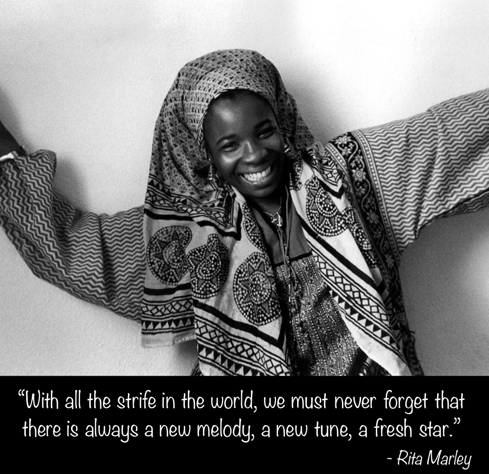 We love this uplifting sentiment from reggae icon, Rita Marley, who celebrates her 75th birthday today! #RitaMarley75 ❤️💛💚