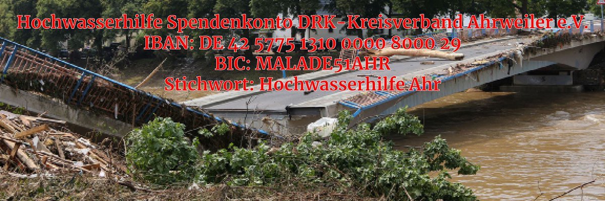 Information zur Beschädigung unserer DRK-Kreisgeschäftsstelle
facebook.com/drkkvahrweiler…

#immerda #drkkvaw #drk #henrysfollower #kreisahrweiler #ahrweiler #hochwasser #hochwasserahrweiler #ahrhochwasser #katastrohengebietahr #katastrophengbiet