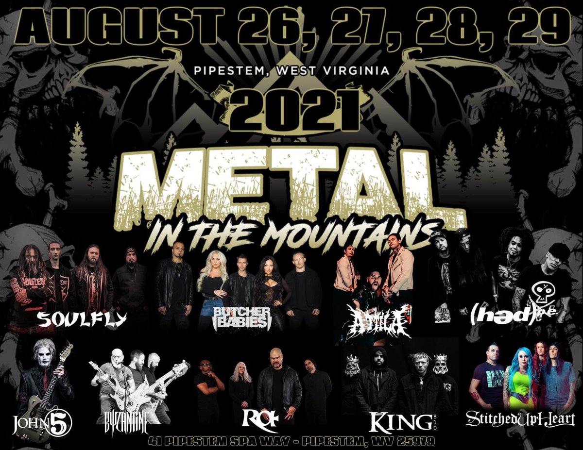 All in one place in little ole West Virginia!!!!!
Ticket Link
showclix.com/event/metal-in…

Just a reminder 4 Day and Single Day GA are still available but Single Day VIP are Low!!!!