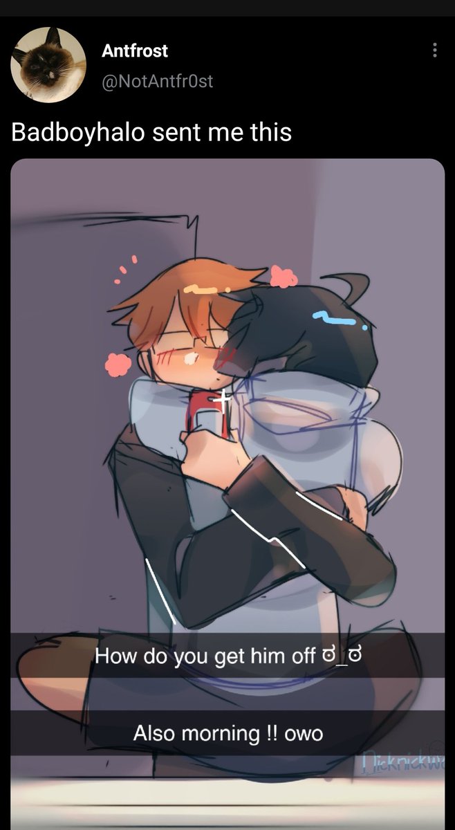 nicknickwo's tweet photo. Just a couple of besties in an early morning !! 
#SkeppyFanArt #badboyhalofanart https://t.co/xJepk7mQat