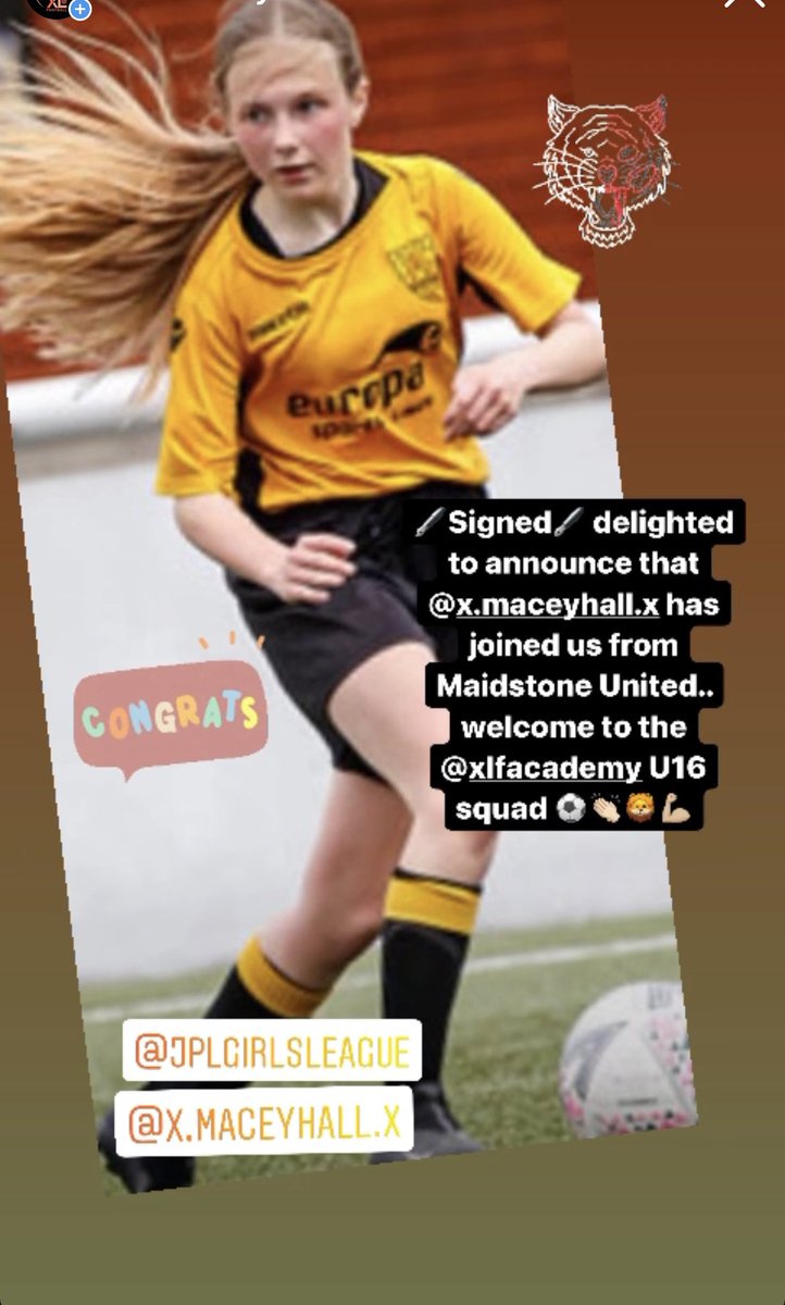 SEFAWomen's tweet photo. Another great signing 🖋💪🏼⚽️ welcome Macey 🦁🟠⚫️ @JPLGirlsLeague https://t.co/u98o2bPQBy