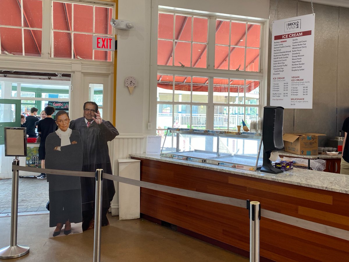 Ginsburg and Scalia enjoyed some ice cream at Brickwalk Cafe!

This pair still has plenty of adventures left. Where will they go next?

For tickets to 'Scalia/Ginsburg' visit tickets.chq.org
#CHQ2021 #ChautauquaOperaCompany
<a href="/ScaliaGinsburg/">Scalia/Ginsburg (the opera)</a> <a href="/WhatDerrickSaid/">Derrick Wang</a>