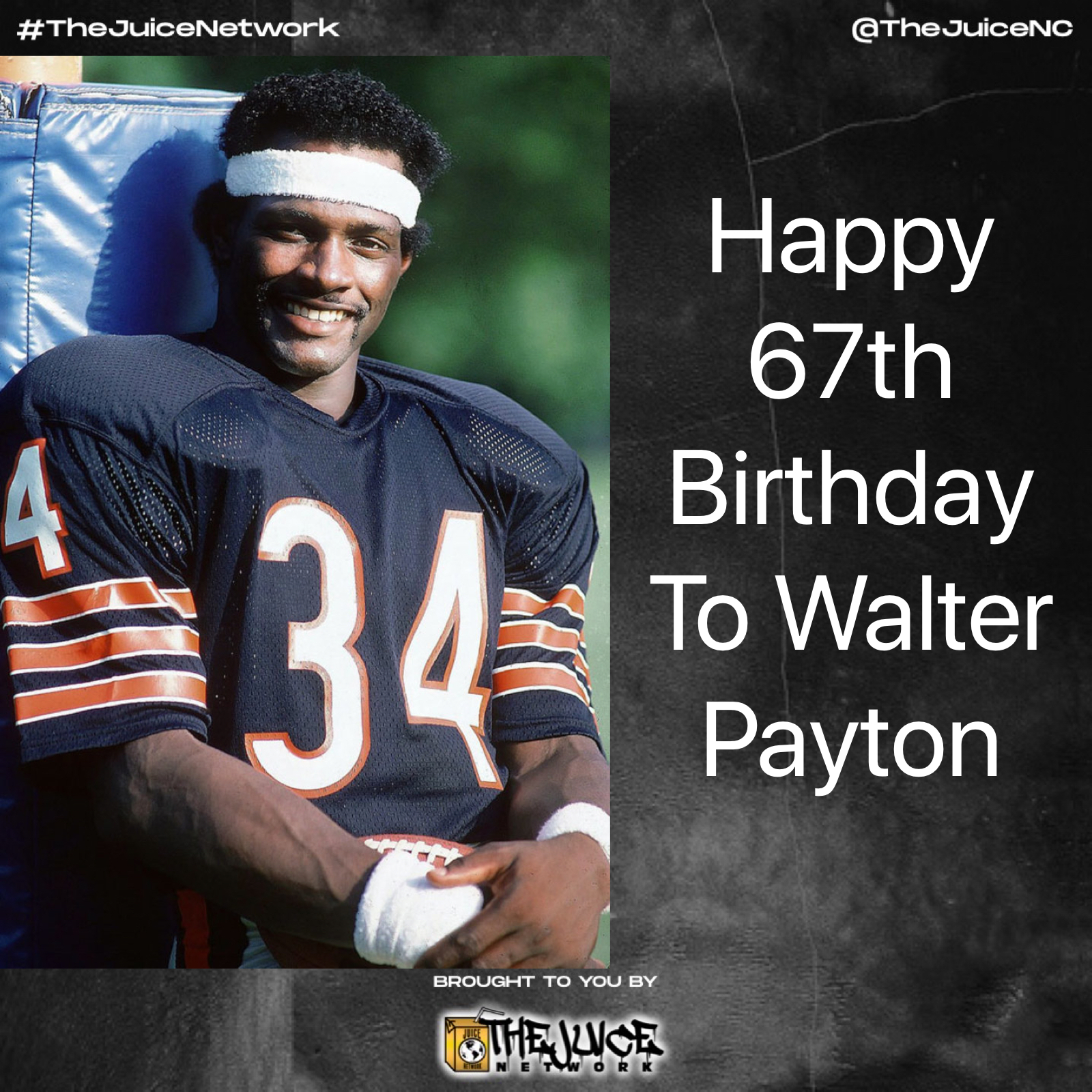 Happy 67th birthday to Walter Payton!

Rest In Peace       