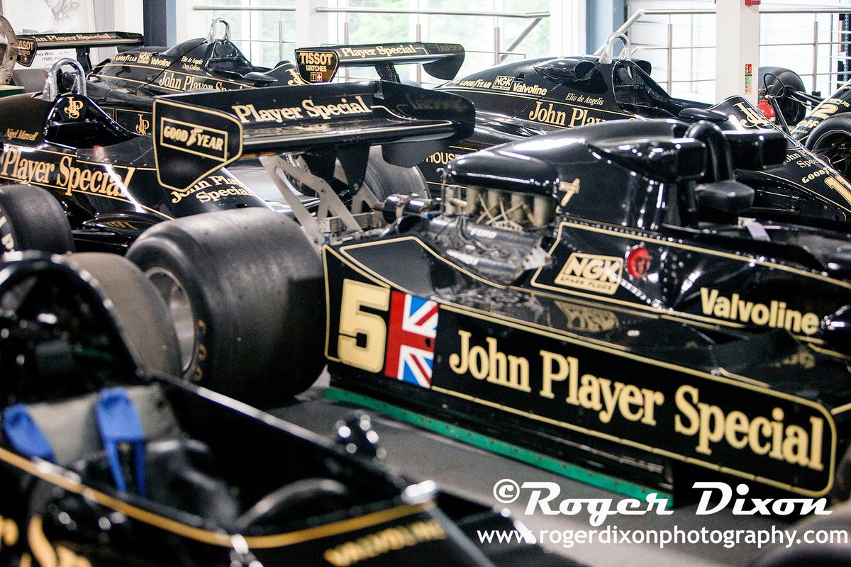Our Roger Dixon's photo of John Player Special liveried Lotus cars. #BlackandYellow #BlackandGold #JPS #JohnPlayerSpecial #Lotus