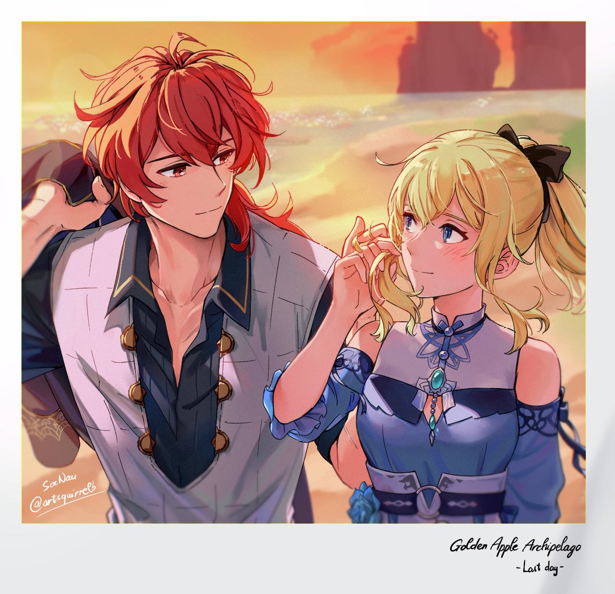 artsquirrelb's tweet photo. Last dawn, golden sea, and you.

#原神   #GenshinImpact #Jealuc #ディルジン https://t.co/Y15bOUm16B