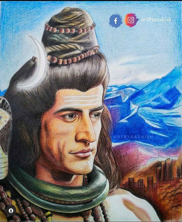 LORD MAHADEV TRIDENT!! HAR HAR MAHADEV🙏 Let Me Know In The Comments What  Should I Draw And Let Me Know How Is It and If You Need More Inspirational  Arts!! : u/Complete_Way_9401