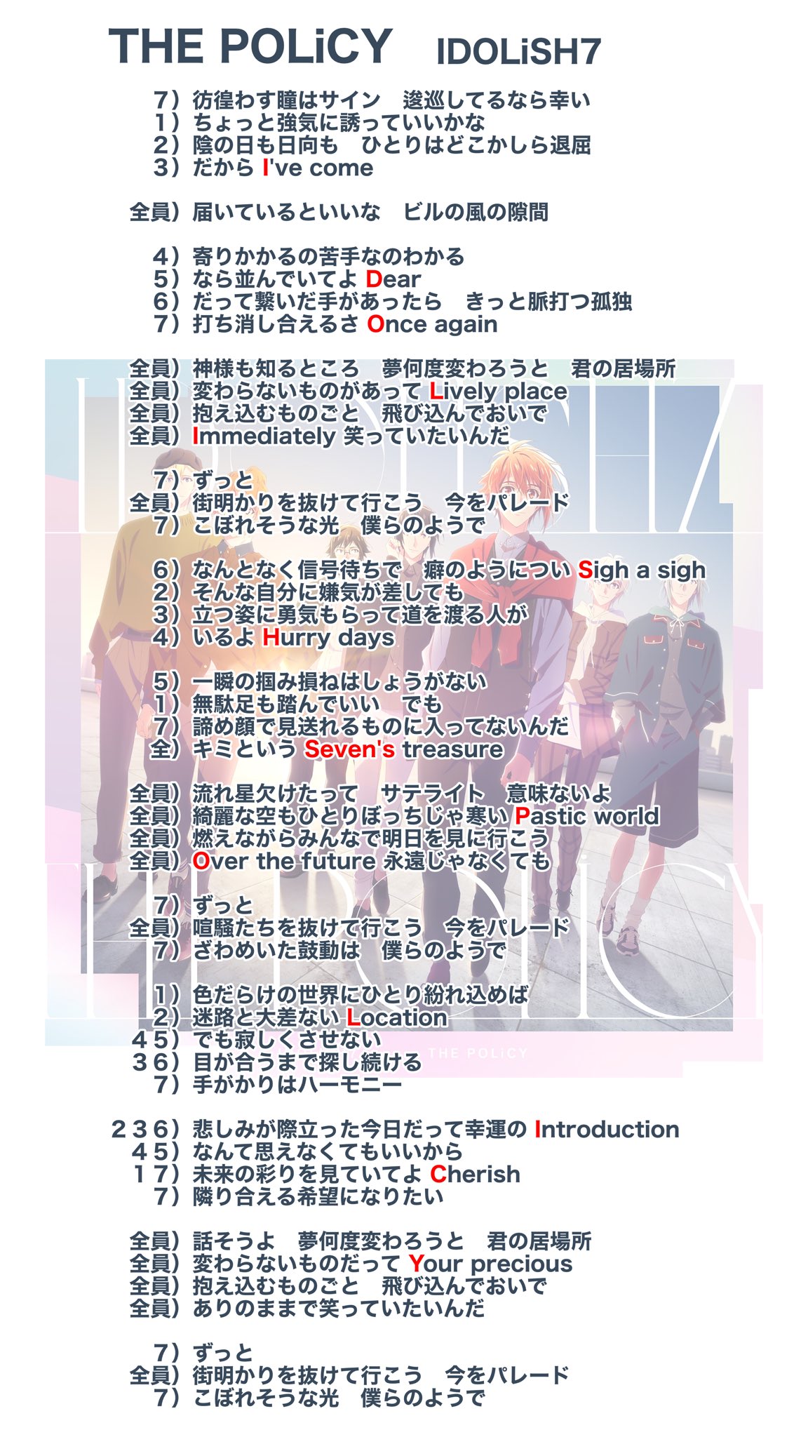 燐寸 The Policy 歌詞はざっとこんな感じかな 完全に二階堂大和宛のラブレターです 家出してる場合じゃないぞリーダー 今すぐ帰って聴きなさい 歌ってる T Co Oplhgizfg4 Twitter