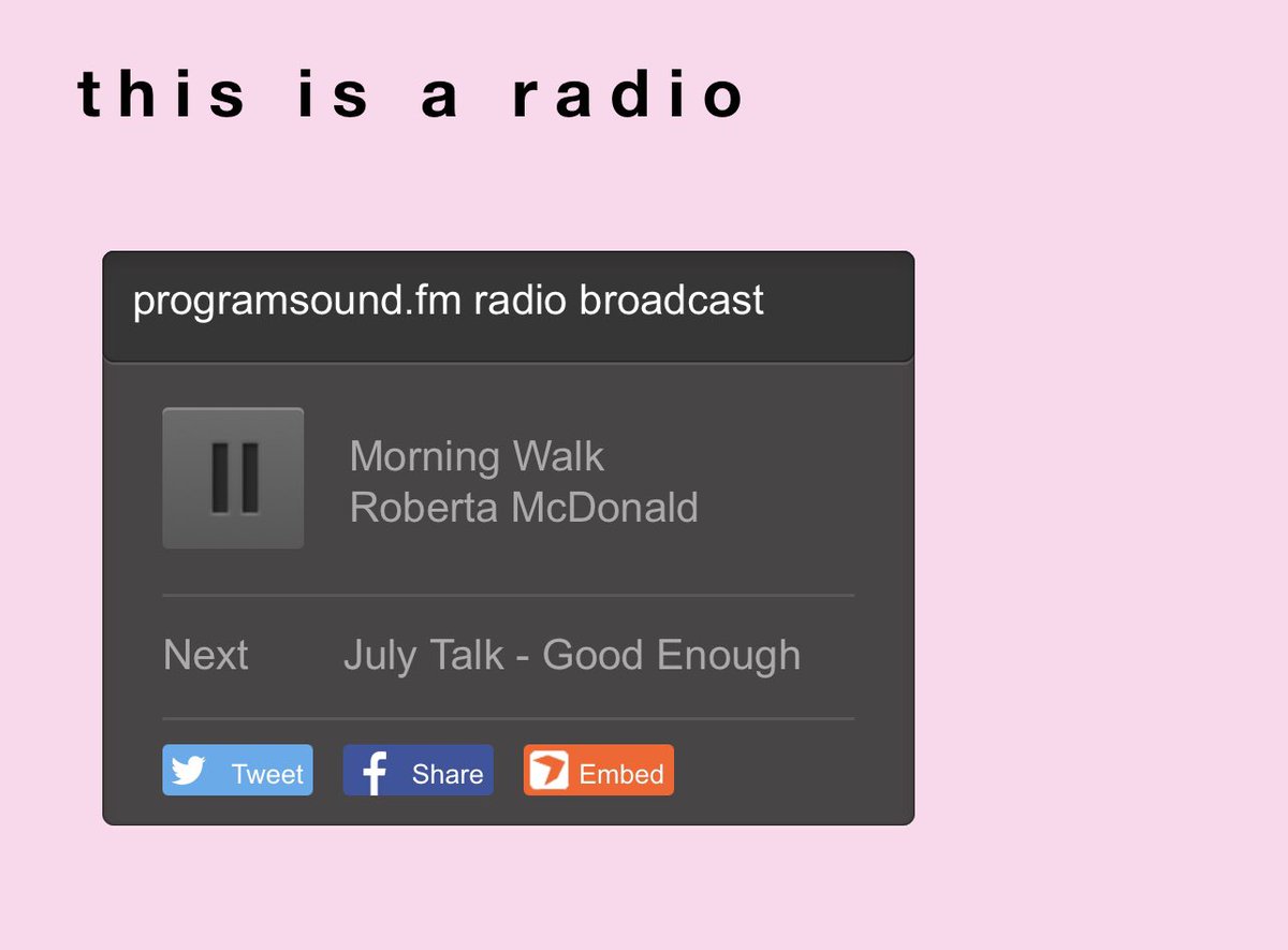 programsoundFM's tweet photo. currently listening to:
#programsoundfm https://t.co/OXvJMKFjiz