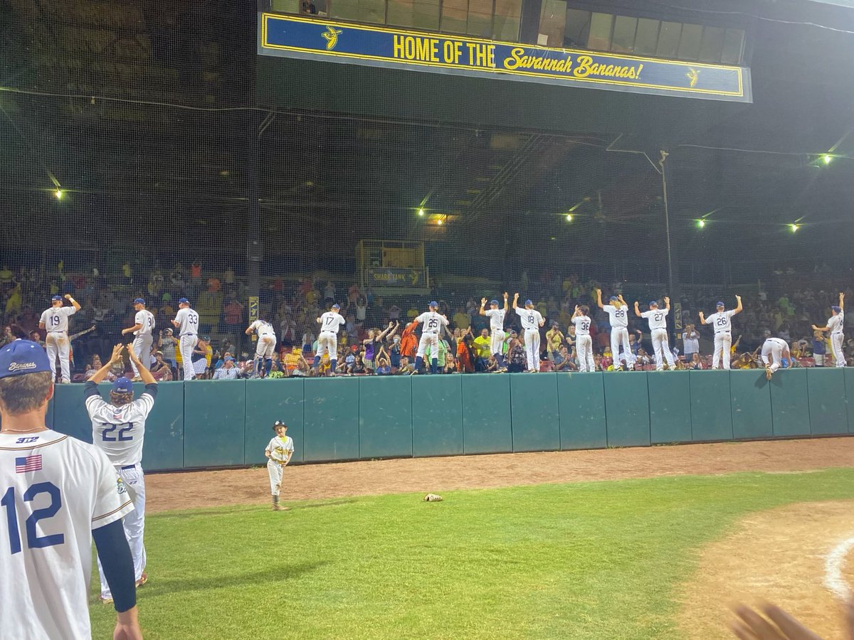 Clay Cox (@coachcox19) on Twitter photo Took walking in to Grayson Stadium to see why <a href="/TheSavBananas/">Savannah Bananas</a> have the most electric & fun atmosphere in baseball! Bubby was fired up to see his bestie Cam & watch Uncle T (@Gillum13) & the boys take a dub last night! That environment is something you have to experience! Took walking in to Grayson Stadium to see why <a href="/TheSavBananas/">Savannah Bananas</a> have the most electric & fun atmosphere in baseball! Bubby was fired up to see his bestie Cam & watch Uncle T (@Gillum13) & the boys take a dub last night! That environment is something you have to experience!