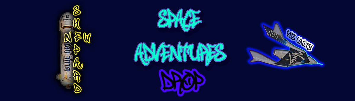 adventure_pac's tweet image. NEW NFT in the collection!!! VSS Unity Logo and New Shepard Logo. And, of course, you will get these NFTs. Drop at 6 PM UTC