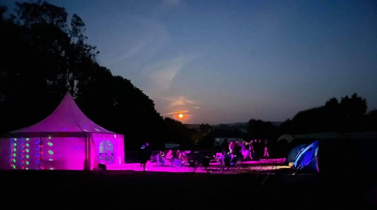 Thunder moon last night. My Daughter's first DJ set too.