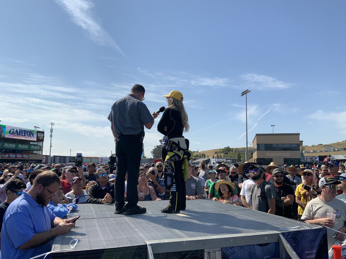 Got all the pre-race formalities out of the way! Next up, first round of eliminations at the @NHRA #SonomaNats!