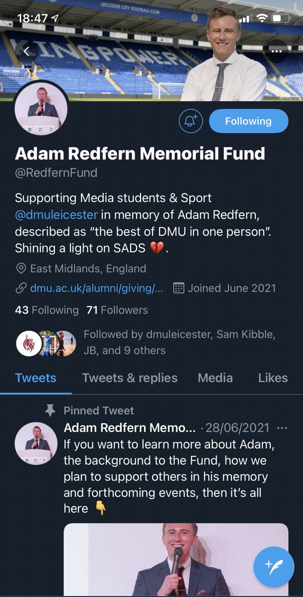 DMU S&C (@dmusandc) on Twitter photo Follow ππΌ <a href="/RedfernFund/">Adam Redfern Memorial Fund</a> Follow ππΌ <a href="/RedfernFund/">Adam Redfern Memorial Fund</a>