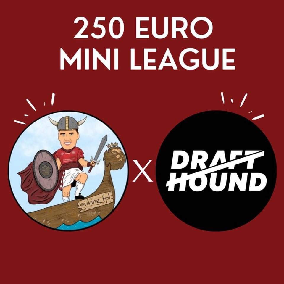 FPL Viking (@viking_fpl) on Twitter photo 💰FREE 250 EURO CASH LEAGUE 💰
I have, together with <a href="/drafthound/">Drafthound</a>, created a mini league ✅🔥
🥇125 💶
🥈 75 💶
🥉 50 💶
Conditions 👇🏻
(No prize, If not followed😬)
👉🏻 Like & RT
👉🏻 Follow <a href="/viking_fpl/">FPL Viking</a>
👉🏻 Follow <a href="/drafthound/">Drafthound</a>
League code 👉🏻 jxfwux 👈🏻
#fpl #FPLCommunity #ad 💰FREE 250 EURO CASH LEAGUE 💰
I have, together with <a href="/drafthound/">Drafthound</a>, created a mini league ✅🔥
🥇125 💶
🥈 75 💶
🥉 50 💶
Conditions 👇🏻
(No prize, If not followed😬)
👉🏻 Like & RT
👉🏻 Follow <a href="/viking_fpl/">FPL Viking</a>
👉🏻 Follow <a href="/drafthound/">Drafthound</a>
League code 👉🏻 jxfwux 👈🏻
#fpl #FPLCommunity #ad