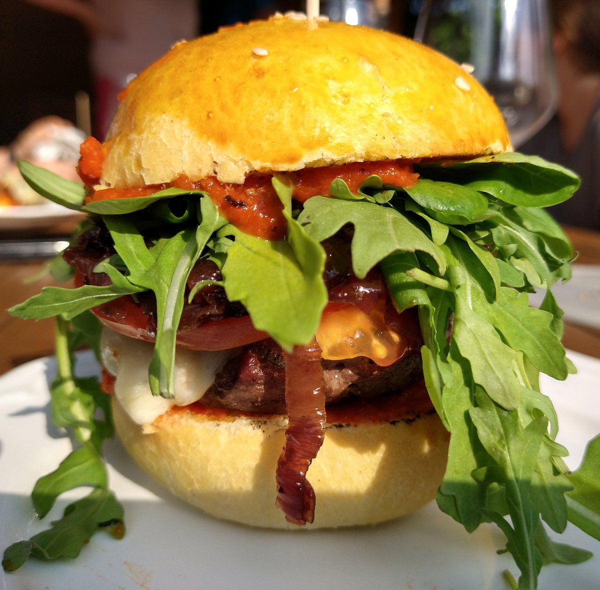 Family afternoon with #HomemadeBurgers🍔

My mom baked burger buns, my sister made sauce and beef burger patties, my brother-in-law grilled them and I made caramelised onion chutney. #Delicious