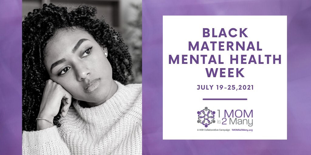 Black Maternal Mental Health Week educates about the racial bias and barriers Black mothers face. #BMMHW also brings an opportunity to celebrate Black mamas and #encourageBlackjoy!

#1MOMis2Many #BMMHW2021 #maternalmentalhealth #blackmamasmatter #blackmaternalmentalhealth