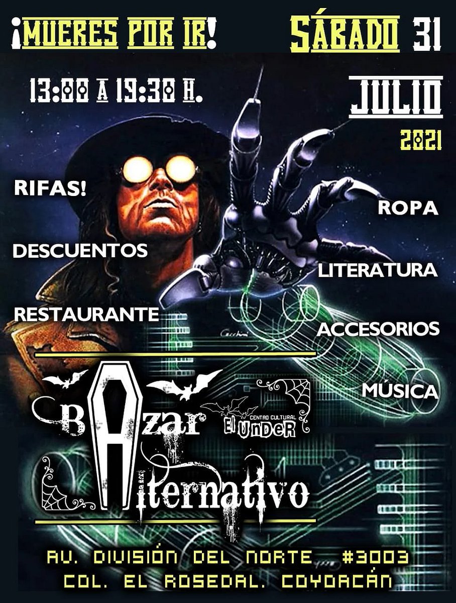 TIRXA_'s tweet photo. Aquí encontrarás todos los accesorios que buscas, maquillaje, música, ropa, piezas de colección #BazarAlternativoUnder https://t.co/Go8U968XUV