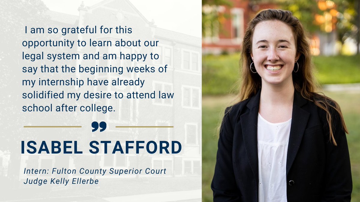 sppgatech's tweet image. #InternshipUpdate - Isabel Stafford is a rising third-year Public Policy student with a minor in Law, Science, and Technology. This summer she is completing an internship with Fulton County Superior Court Judge Kelly Ellerbe.
