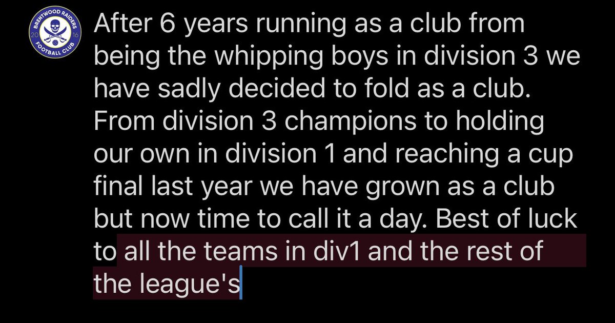 Sad news from the Raiders