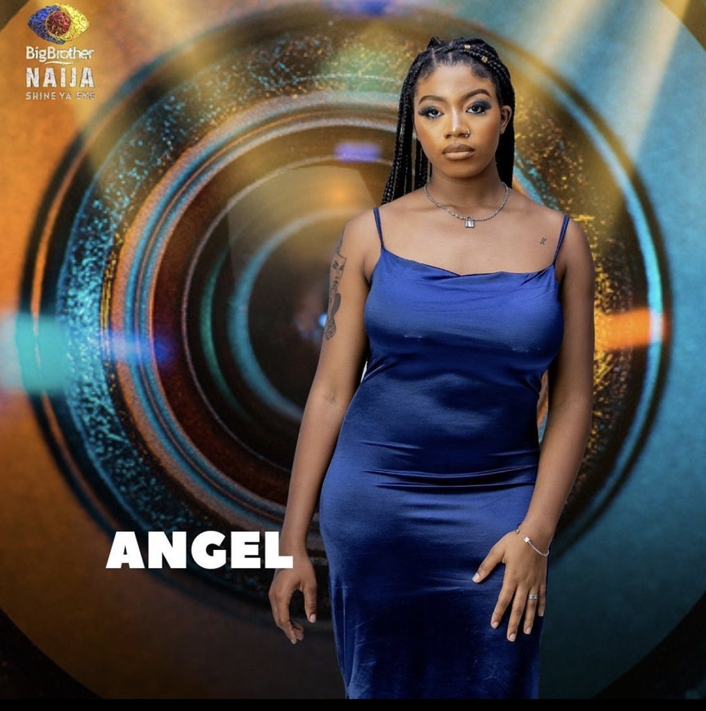 GistReel's tweet photo. Angel is the first female housemate to enter the house, she has 11 tattoos and she's 21 #BBNaija https://t.co/PkaEQts554