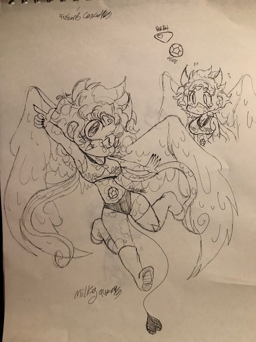 soibouuu's tweet photo. Zazidot, lil peri in alices quester outfit 
Alice &amp; peridot fusion Milky quartz!! 🥛🥛🥛
#batqftim #fanfusion #Milkyquartz #StevenUniverse https://t.co/qMotrY2Z1J