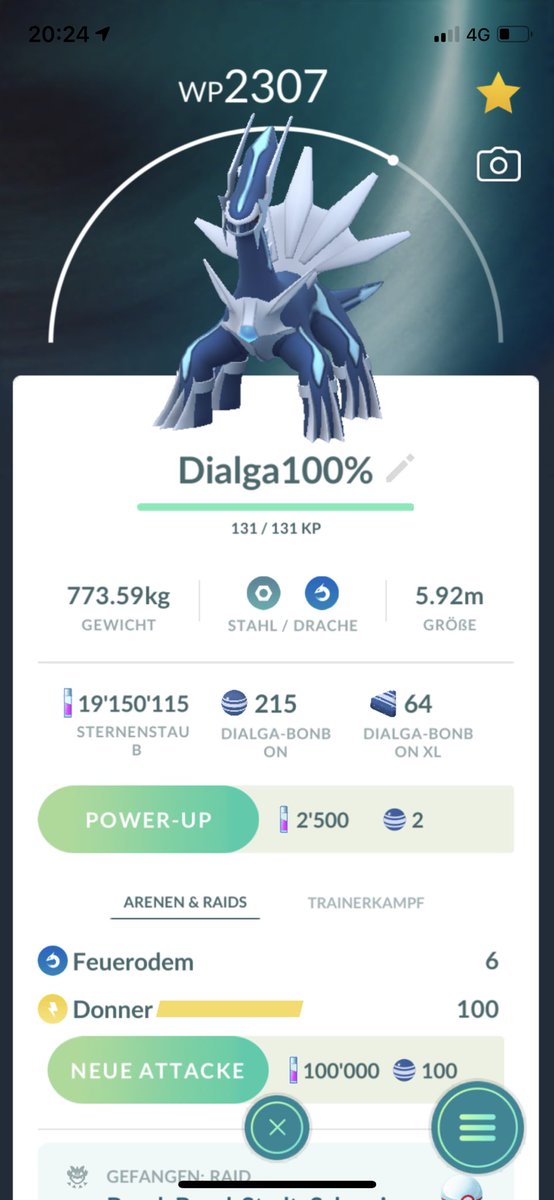 inevitableLewis's tweet photo. Niantic : How many 100% do u want?
Me : Yes.
#100iv #Dialga #shundo #lv50 #xlpokemon #GOBattleLeague #pvp #masterleague #7thstrike https://t.co/LtcOvNscXS