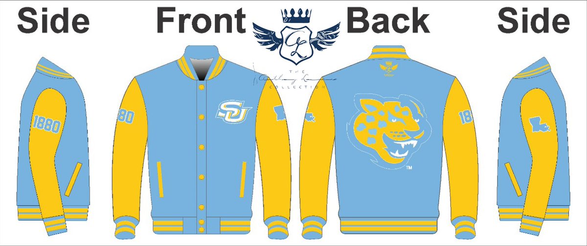 ALCollection's tweet photo. Just for a limited time you can customize your 2021-22 #ALCollectionSU #ALCollectionGSU #ALCollectionFAMU #ALCollectionMorehouse letterman jacket on the right chest only with up to 15 characters. This option will only be available until 8/14. 
https://t.co/QfS91pyNsC https://t.co/JVWn7nhsby