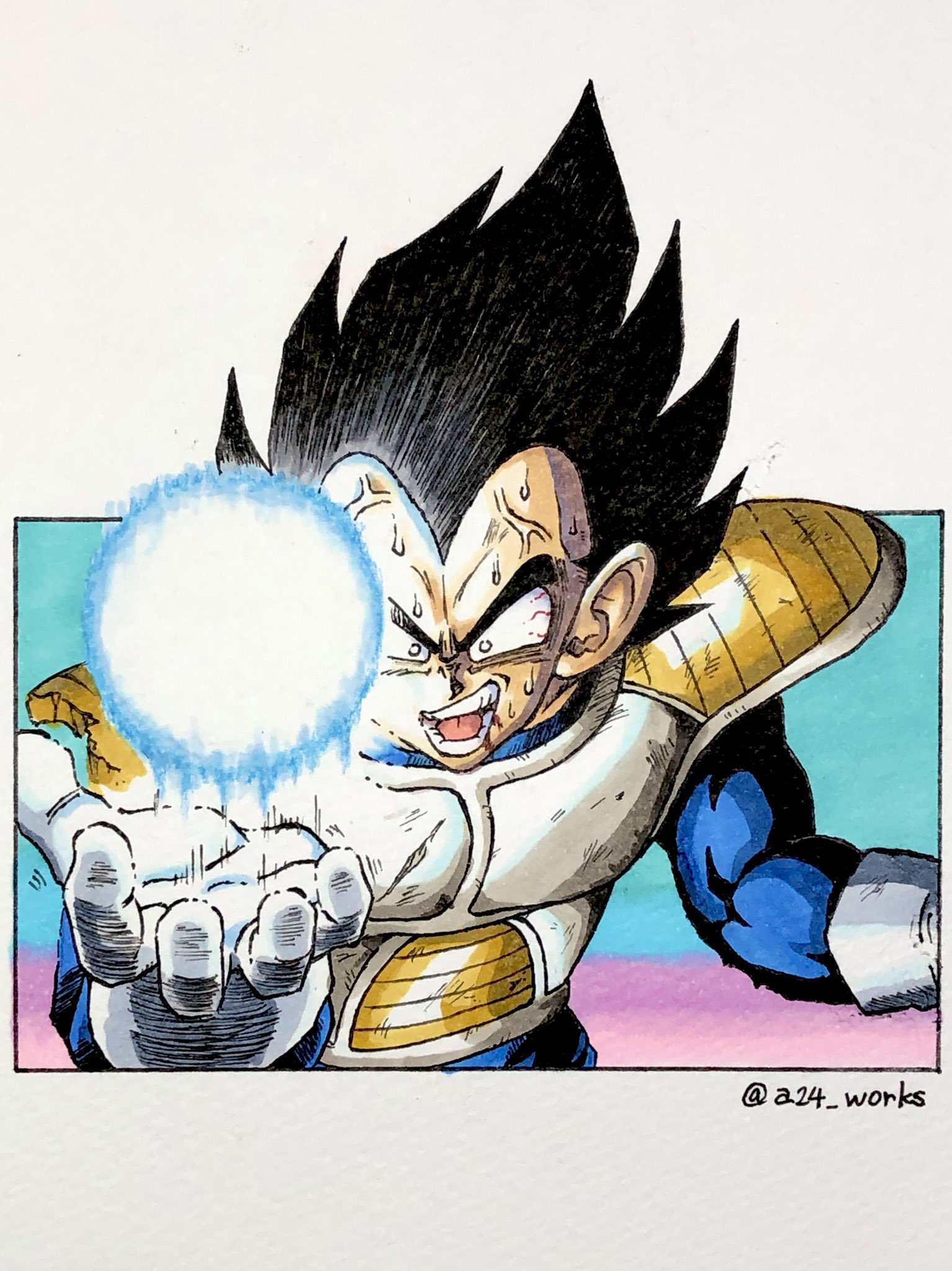 ドラゴンボールZ ベジータ セル画 鳥山明 - セル画 ドラゴンボールZ ベジータ セル画 鳥山明 - セル画