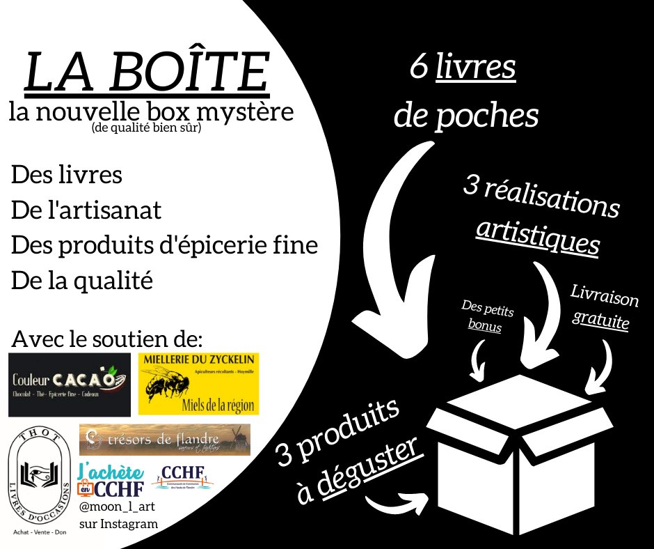 Rt appréciés 💛
Voici un projet sur lequel je travaille depuis plusieurs mois 😇
LA BOÎTE: la nouvelle box mystère qui soutient les petits commerçants et artisans de qualité ! 

Lien direct pour commander:
jacheteencchf.fr/4186-la-boite-…
Livraison gratuite en France et ailleurs 😊