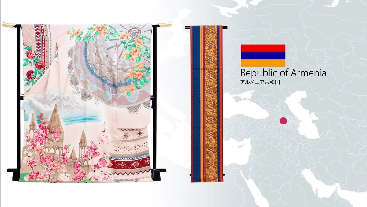 14Milimetros's tweet image. Japón y varios artesanos han creado un kimono para cada país del mundo.

🇸🇾Siria: Pilares de Palmira, palomas de la paz y las banderas 🇸🇾🇯🇵 como gesto de hermandad

🇦🇲Armenia: Iglesia de Echmiadzin y granadas

🇷🇺Rusia: Iván agarrando al Fénix

🇮🇷Irán: Persépolis y Darío el Grande