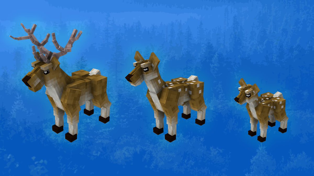 MexbotArts's tweet photo. Taiga Pack Mobs (available on my bio) #Minecraft #Lowpoly #Blockbench #3dmodel #pixelart #modelengine #deer #forest #deer #taiga #wolf https://t.co/vgQXJ89Rev