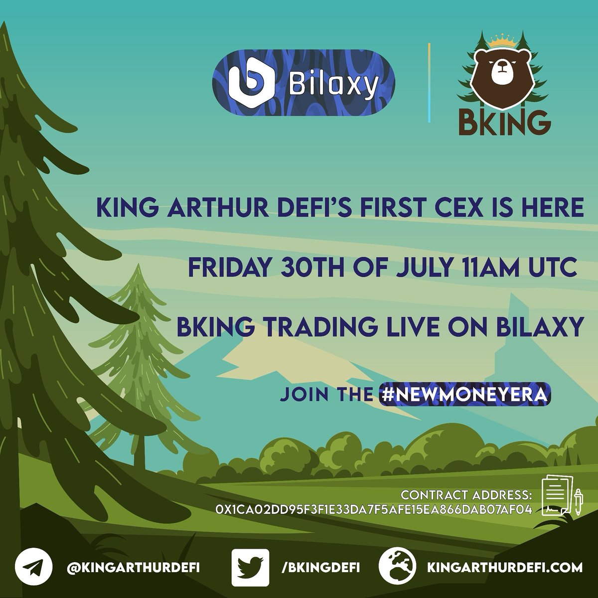 BkingDefi's tweet photo. 🚨🚨🚨 We revving up the engines 🚨🚨🚨
 🐻 #DeFi #crypto @Bkingdefi 

 🐻 FRIDAY 30th of JULY, 11AM UTC, BKING WILL BE LIVE TO TRADE ON THE FIRST CEX BILAXY - @Bilaxy_exchange

 🐻 #BearArmy #NewMoneyEra 

📌 Don’t miss this one 100x oppurtunity https://t.co/EDPuenLqqG