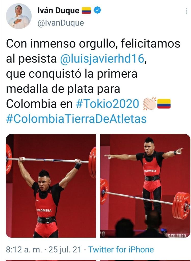 Jlmedina168's tweet photo. Mindeporte siempre niega el apoyo para la Federación de pesas.
Ahora véalos tan cinicos que se ven celebrando el triunfo de Luis Javier Mosquera.
"Nos tocó hacer gestiones por todo el país, Reino la arrogancia y nunca hubo diálogo con nosotros, mindeporte nunca nos ha apoyado" https://t.co/TVnamYXZ7c