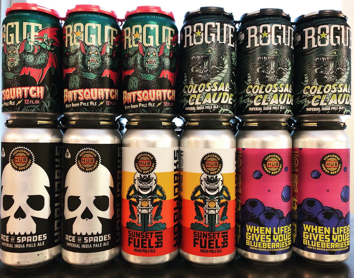 SulaBigHead1's tweet photo. New brew and some old favorites hitting the coolers this week 🍻 Keep the weekend rolling, here 12-5 on Sunday 🍻 #missoula #beerstore #bottleshop #montana @rogueales @hopworksbeer #westcoast #eastcoast #ipa #sour #blueberries #batsquatch #claude #aceofspades #sunset #whenlife https://t.co/RS7lL2Wg0D