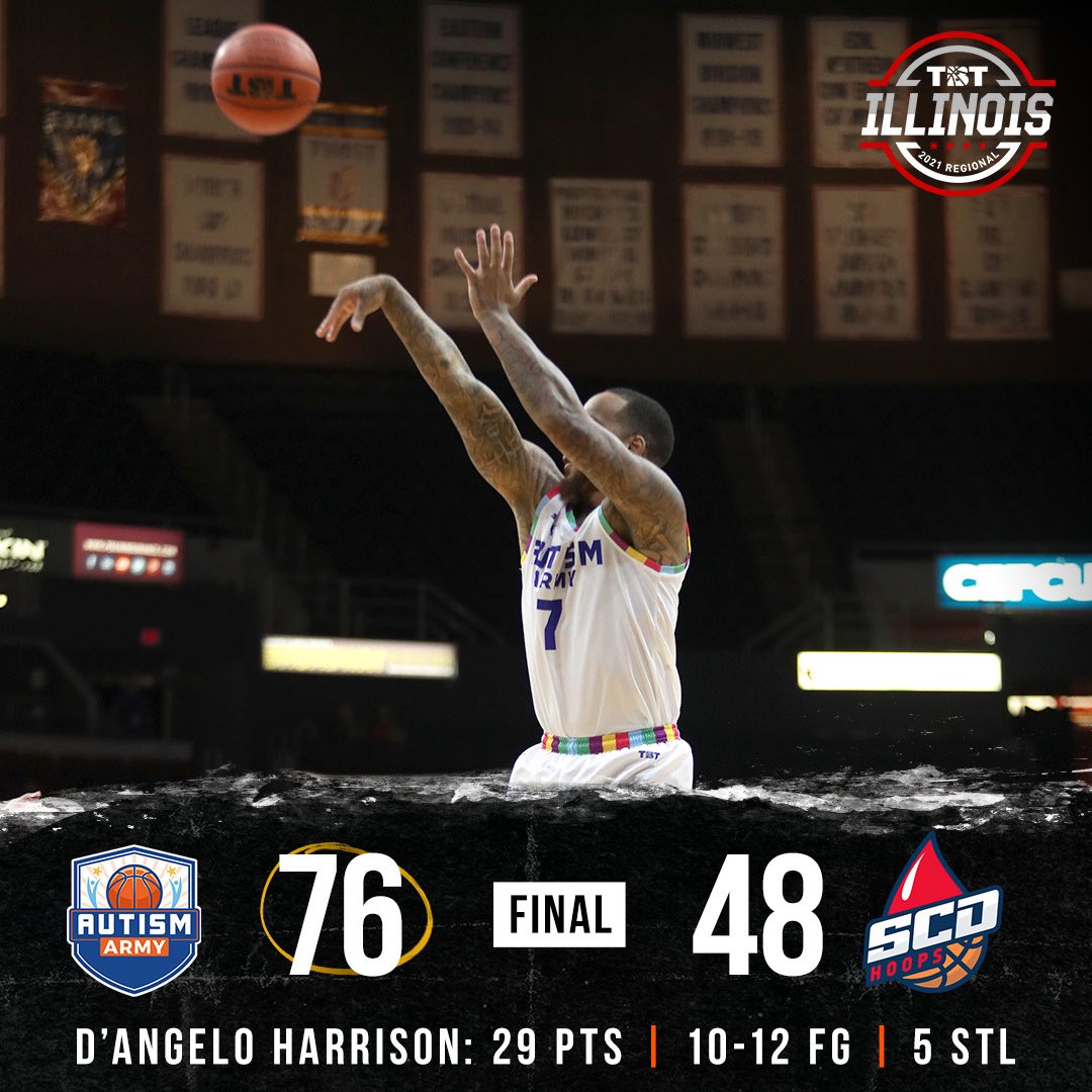 D’Angelo Harrison was UNCONSCIOUS today. Every year he plays in TBT and every year he balls out. 🗣💯

<a href="/Autism_Army_TBT/">Autism_Army_TBT</a> is moving on to Round Two in dominating fashion.