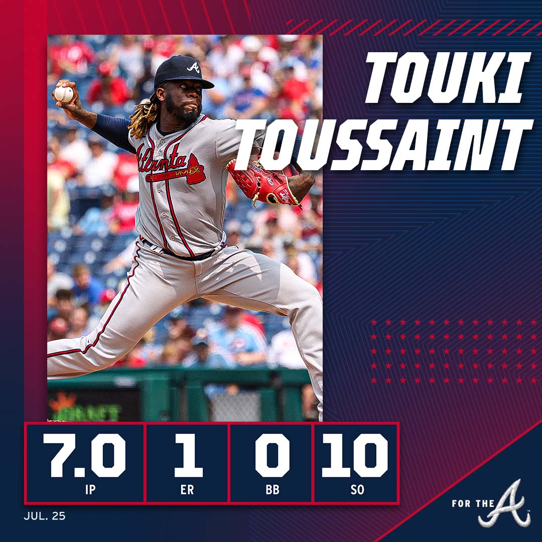 Atlanta Braves on X: Another outstanding start for @ToukiToussaint 👏👏  #ForTheA  / X