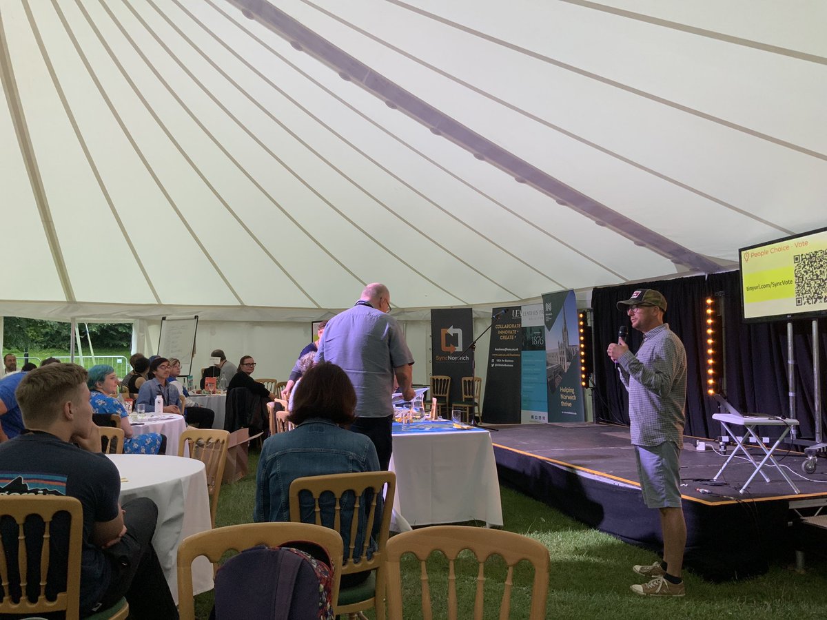 SyncNorwich's tweet photo. And the results are in! Judges are back are we’re ready to reveal the winners! #SyncTheCity #StartUpCycle https://t.co/H3mW6sdSb4
