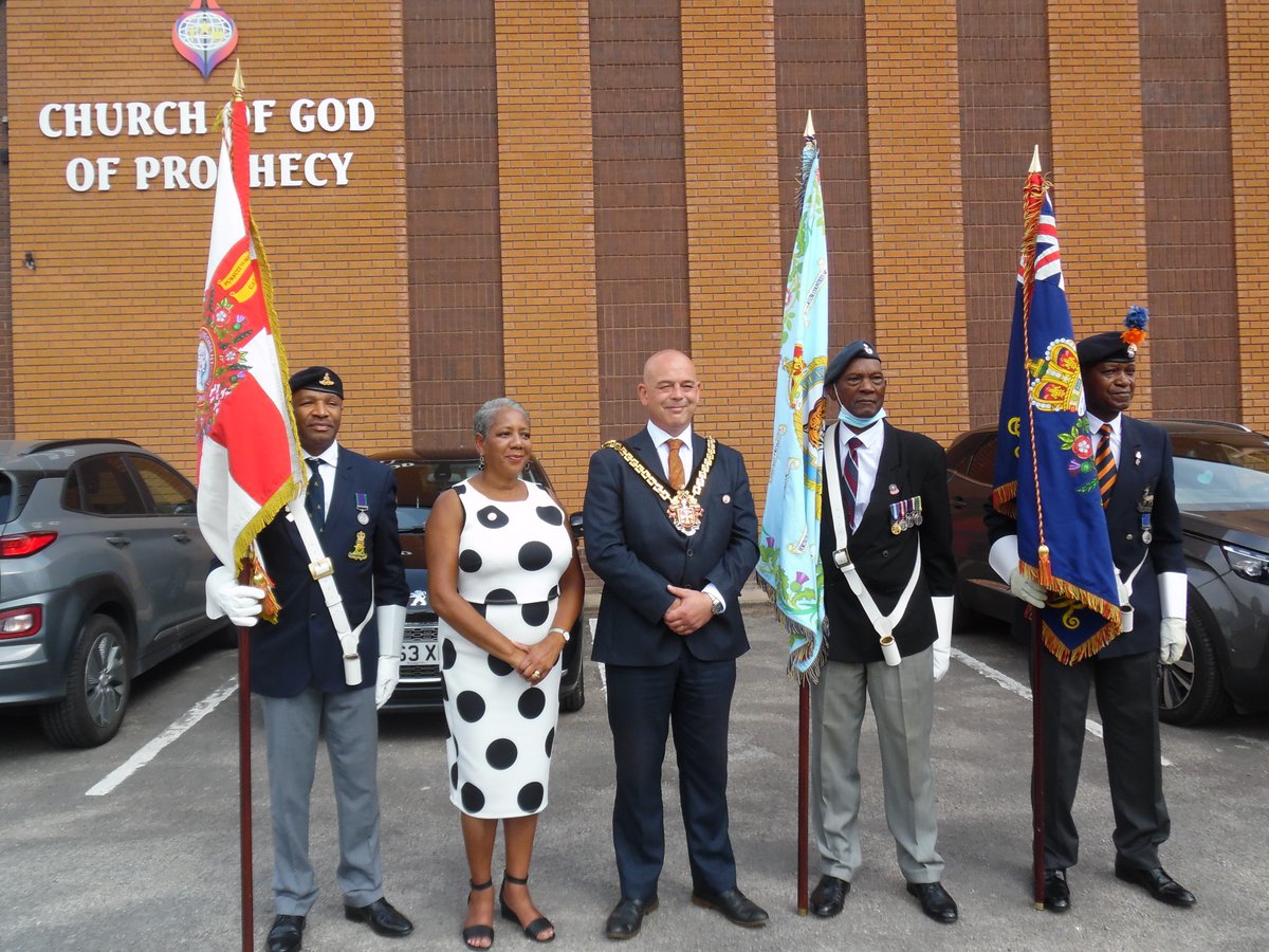 Wolverhampton Caribbean Community Service held today 25/07/21 to remember all those who passed away due to Covid. Honour Guard by WAWI Veterans