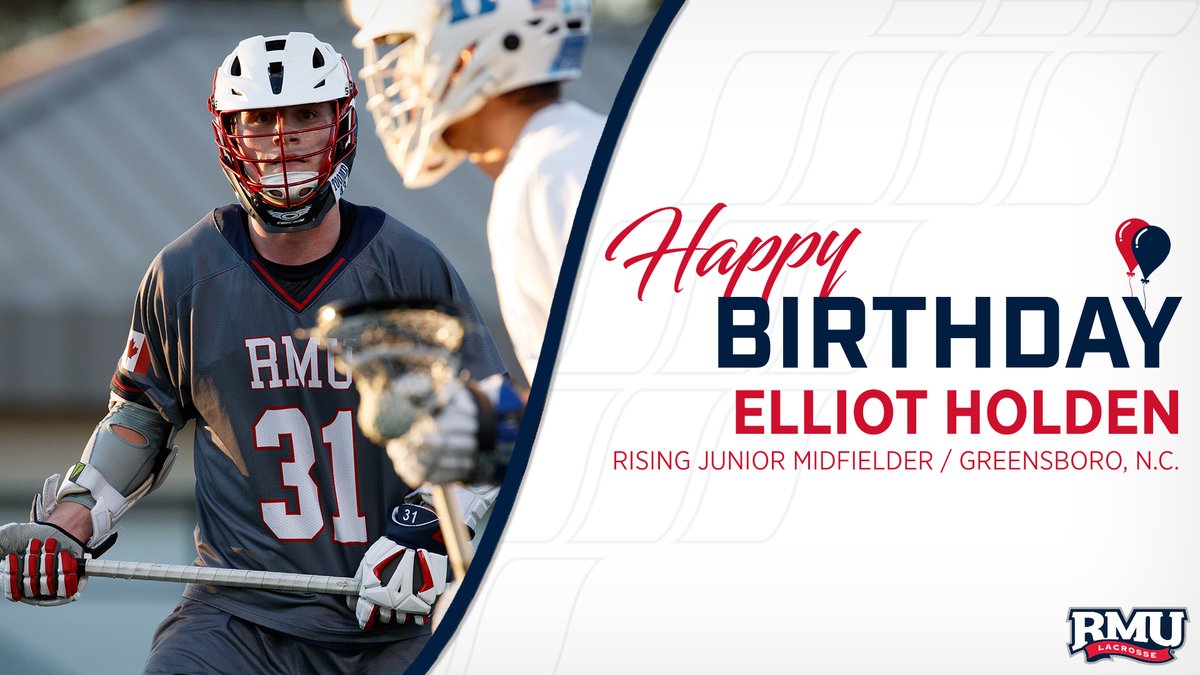 RMUMLacrosse's tweet photo. Happy birthday to rising junior midfielder @Elliot_Holden18! We hope you enjoy your day! 🎉🎂🎈

#EarnItEveryDay | 🔵🥍🔴 | #BobbyMoBall https://t.co/6AFidwj3Pm