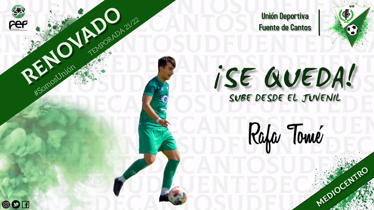 📍OFICIAL
#RenovacionUdfdc

🗣Jose Valiente (<a href="/josevr_2/">Jose Valiente</a>)
🗣 Manuel De Diego (<a href="/ManuelDeDiegoM1/">Manuel De Diego Martín</a>))
🗣 Rafa Tomé (<a href="/_RafaTome10/">Rafa Tome</a>)...
¡SE QUEDAN!

El valor incalculable de nuestra cantera se hace valer subiendo un peldaño más en su evolución como jugadores.
¡Vamos Cantera!
#SomosUnion💚