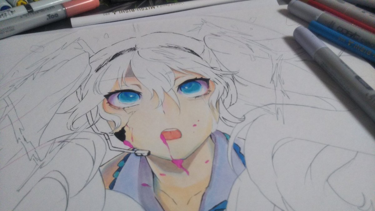 小学生の時の絵をリメイクしてます 姫妃のイラスト 小学生の時の絵をリメイクしてます 姫妃のイラスト