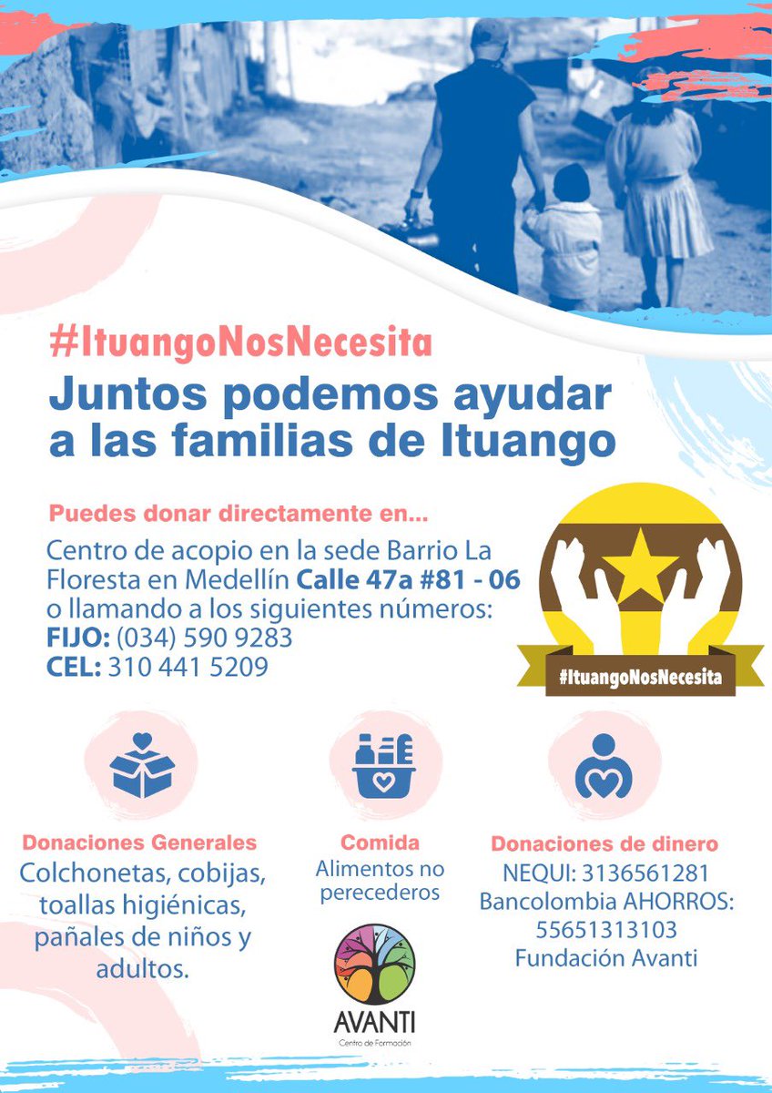 JUANCAELBROKY's tweet image. Las comunidades en Ituango requieren de la solidaridad de tod@s! 
#SOSItuango
#ItuangoNosNecesita
@subcantante