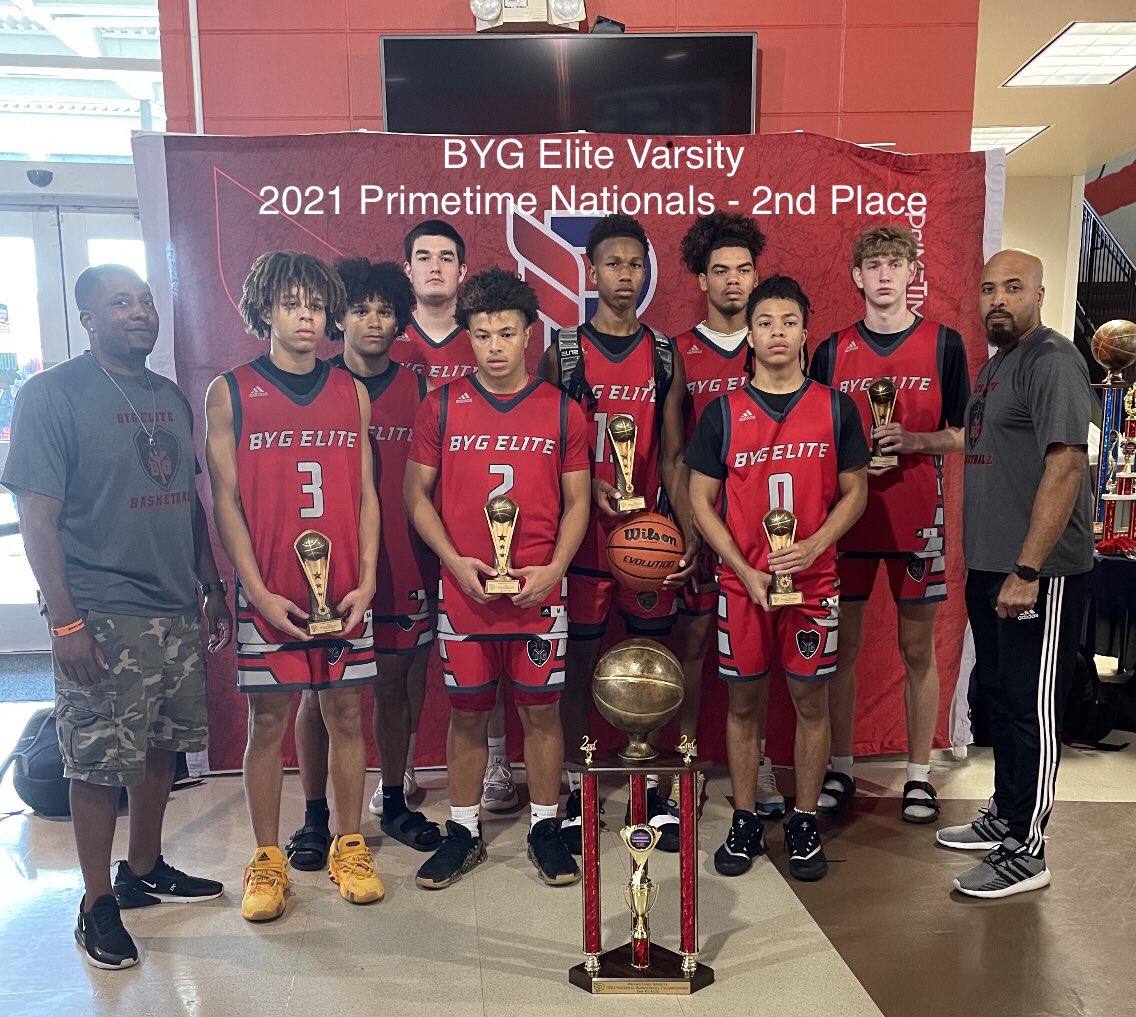 BYGEliteAAU's tweet photo. Congratulations to BYG Elite Varsity for an 8-1 run and 2nd place finish in the 2021 Primetime Nationals Tournament in Dallas, TX! We beat teams from Dallas, Houston, Louisiana, and Mississippi and competed at a high level. I am very proud of these young men. Hard work pays off! https://t.co/PWP4IAKeka