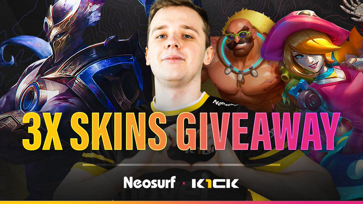 COSMIC DEFENDER XIN ZHAO, POOL PARTY BRAUM AND POOL PARTY ORIANNA GIVEAWAY! These champions were among the most played by our team in @ultraliga and have really cool skins! 😎 Do you want to win all this skins? Get your chance: - Follow @k1ckesports and @NeosurfEsports - RT